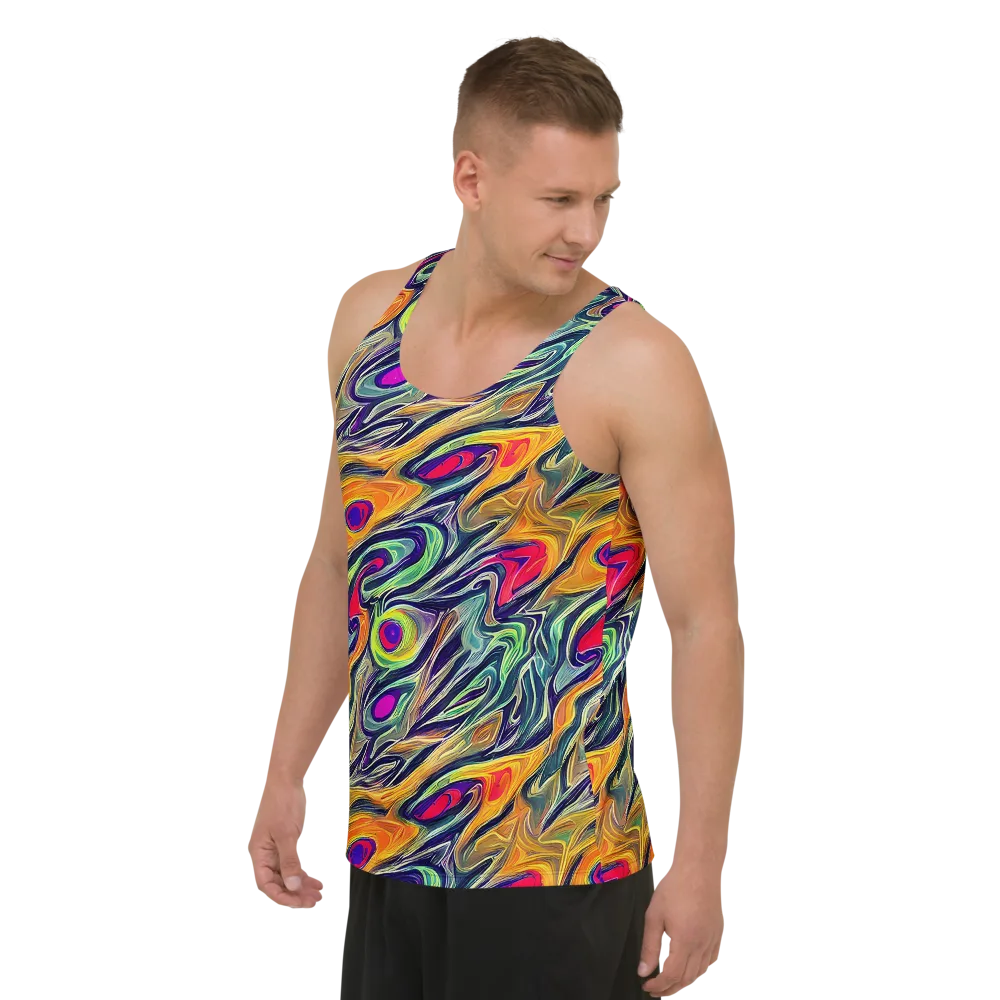 Chromatic Feather on Men's Tank Top — Left Front
