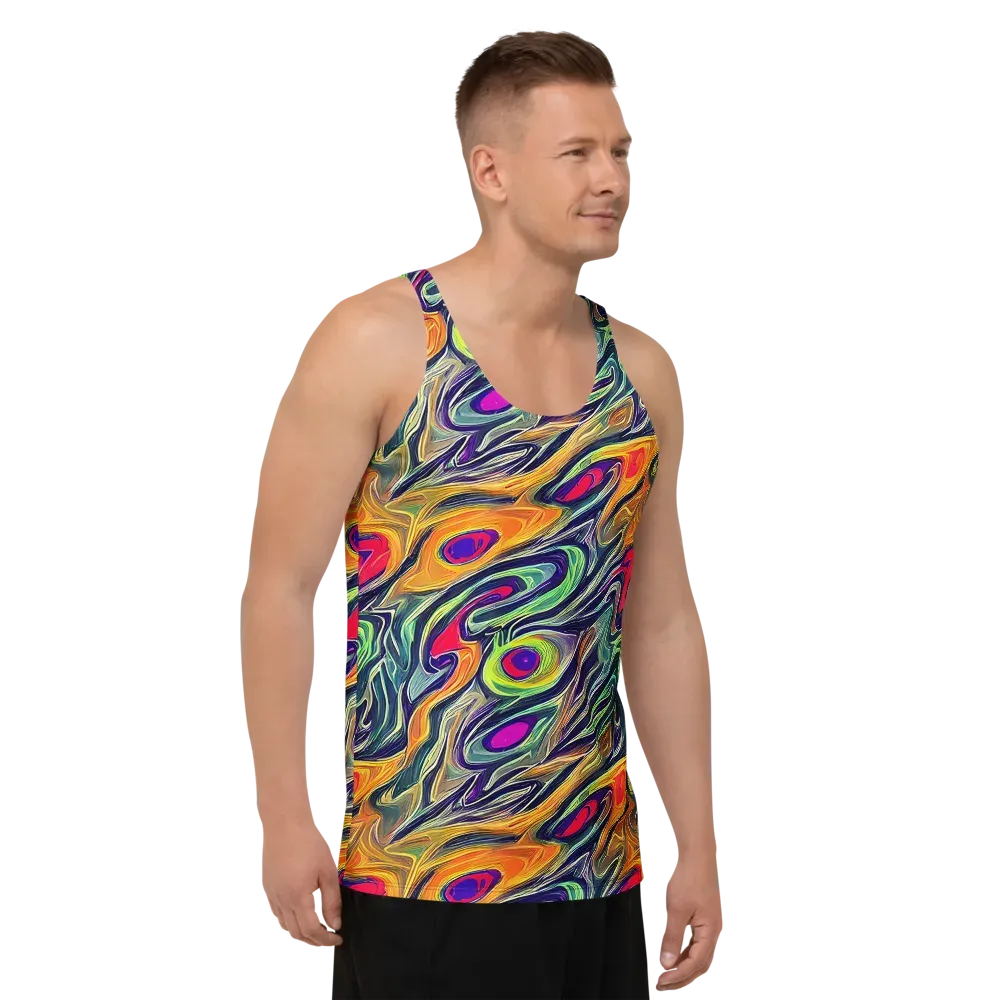 Chromatic Feather on Men's Tank Top — Right Front