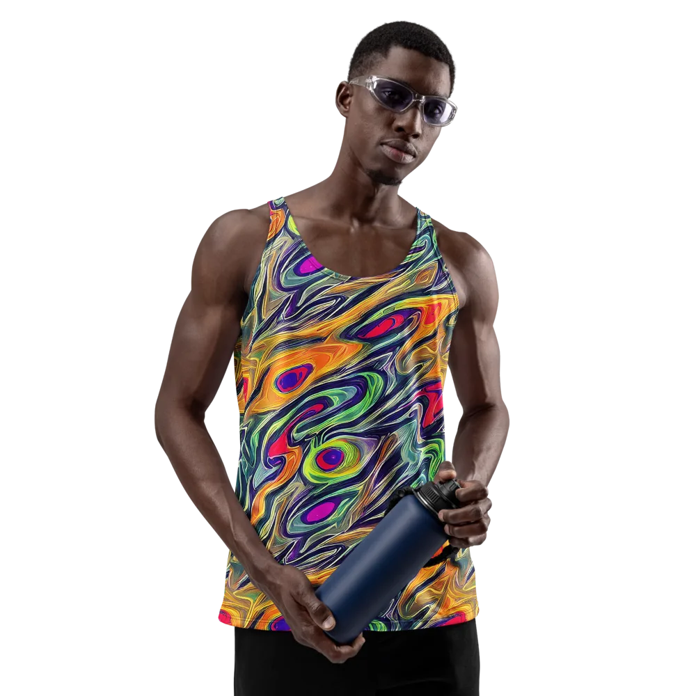 Chromatic Feather on Men's Tank Top — Front