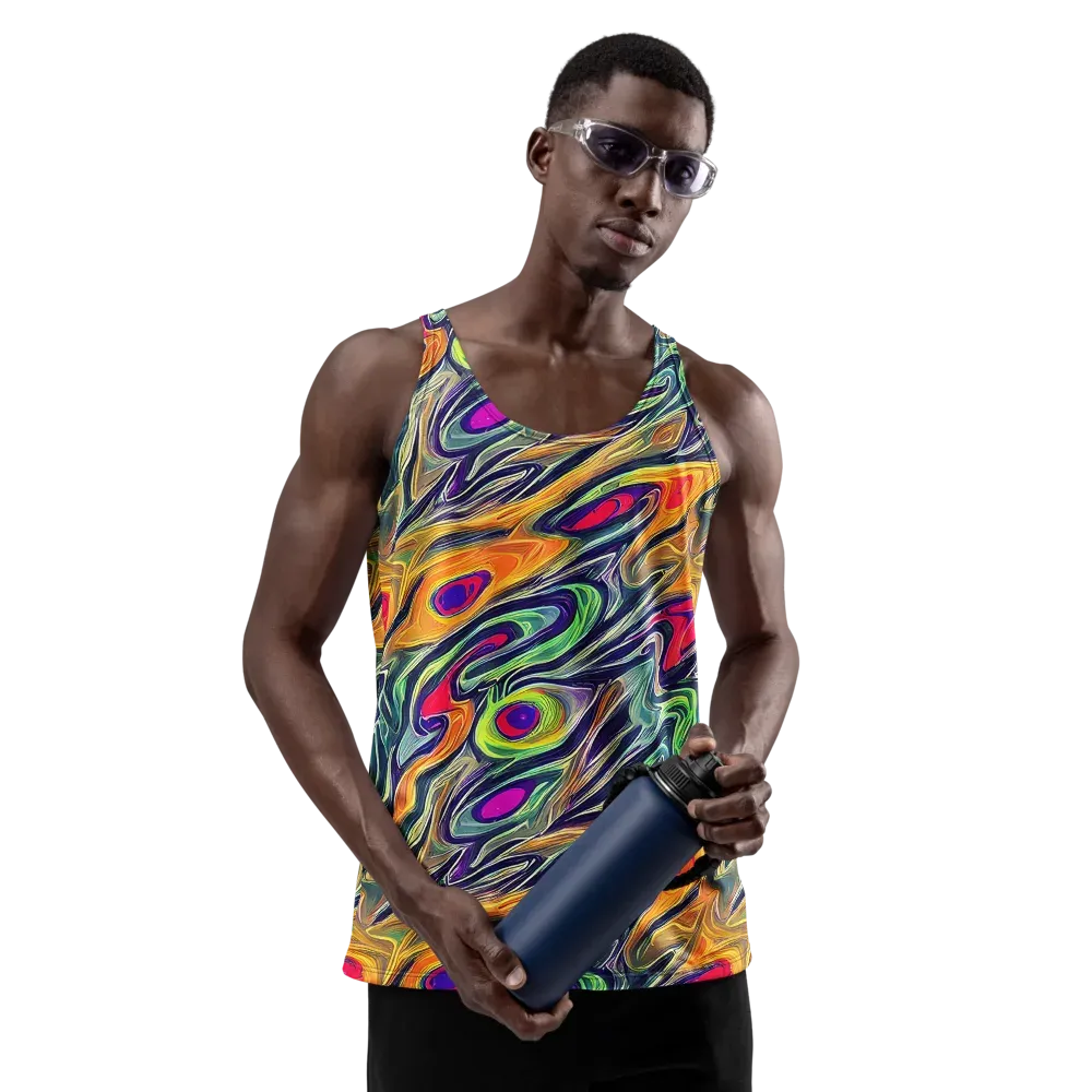 Chromatic Feather on Men's Tank Top — Front
