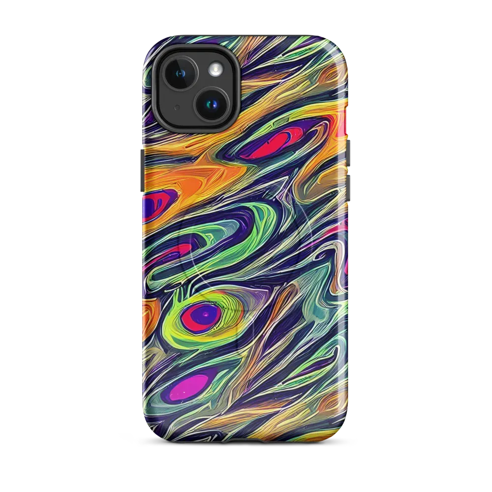 Chromatic Feather on MagSafe Tough Case for iPhone® — Front