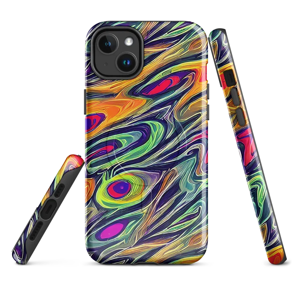 Chromatic Feather on MagSafe Tough Case for iPhone® — Front