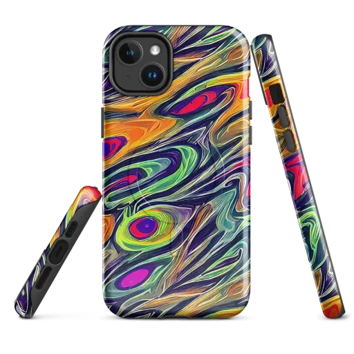 Chromatic Feather on a MagSafe Tough Case for iPhone®