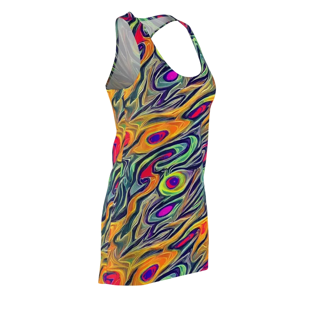 Chromatic Feather on Racerback Dress — Front Side