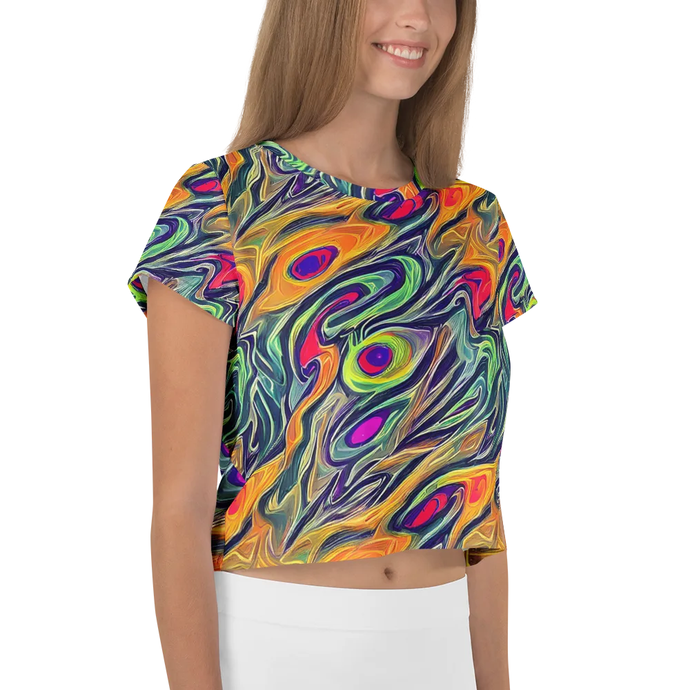 Chromatic Feather on Crop Tee — Right