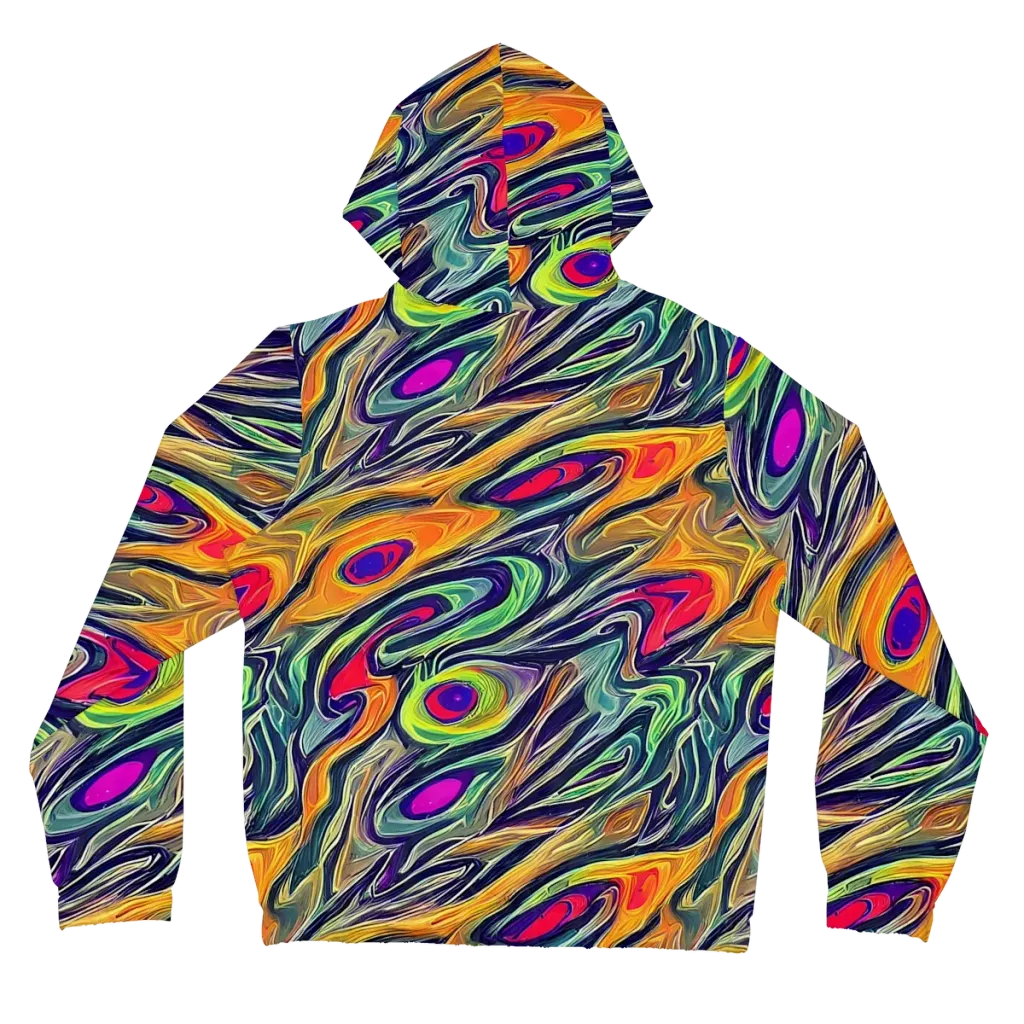 Chromatic Feather on Women's Full-Zip Hoodie — Back