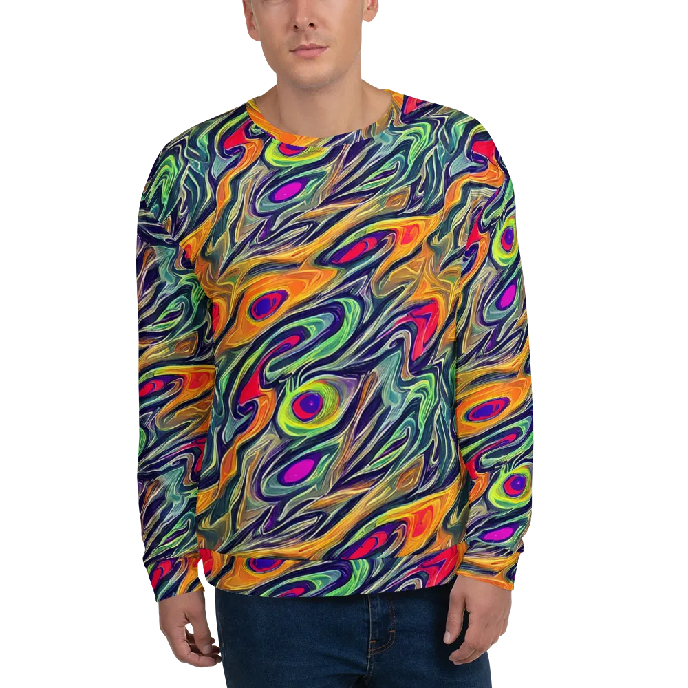 Chromatic Feather on Sweatshirt — Front