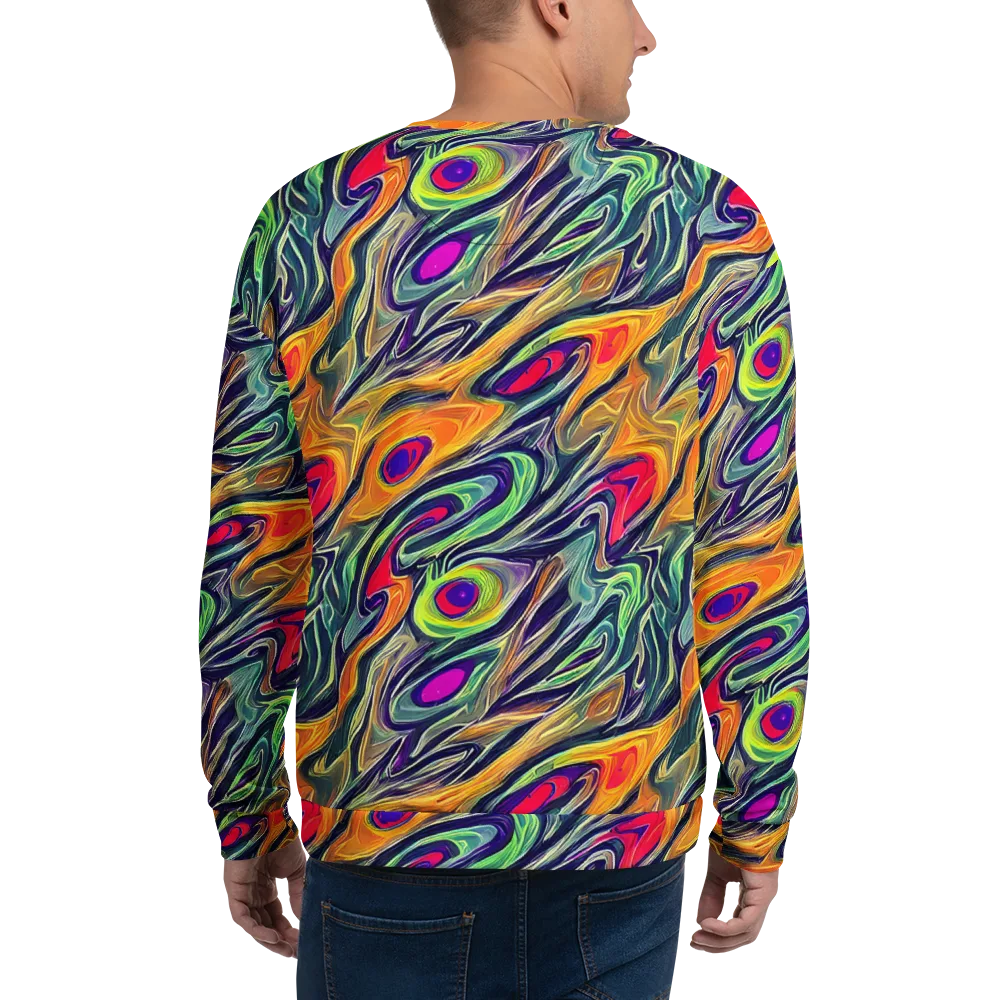 Chromatic Feather on Sweatshirt — Back