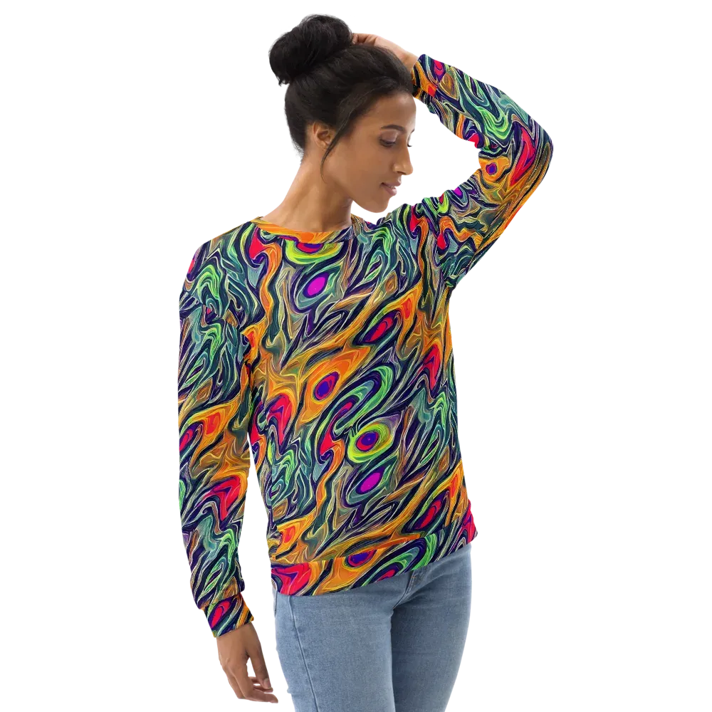 Chromatic Feather on Sweatshirt — Right Front