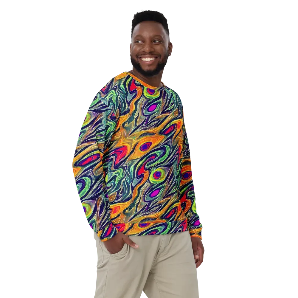Chromatic Feather on Sweatshirt — Front
