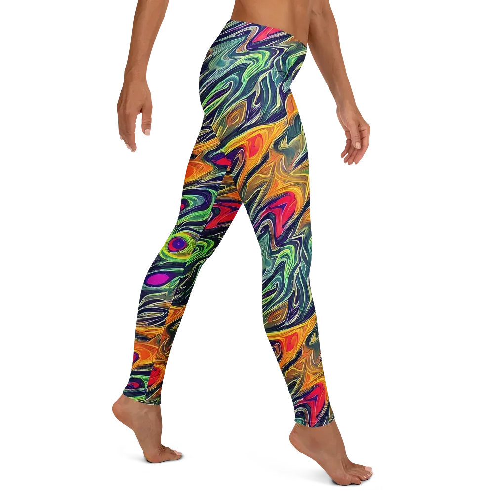 Chromatic Feather on Leggings — Right