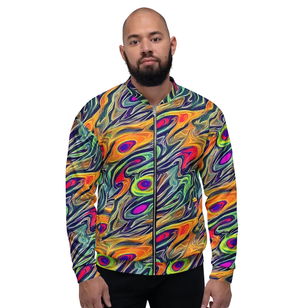 Chromatic Feather on Bomber Jacket — Front
