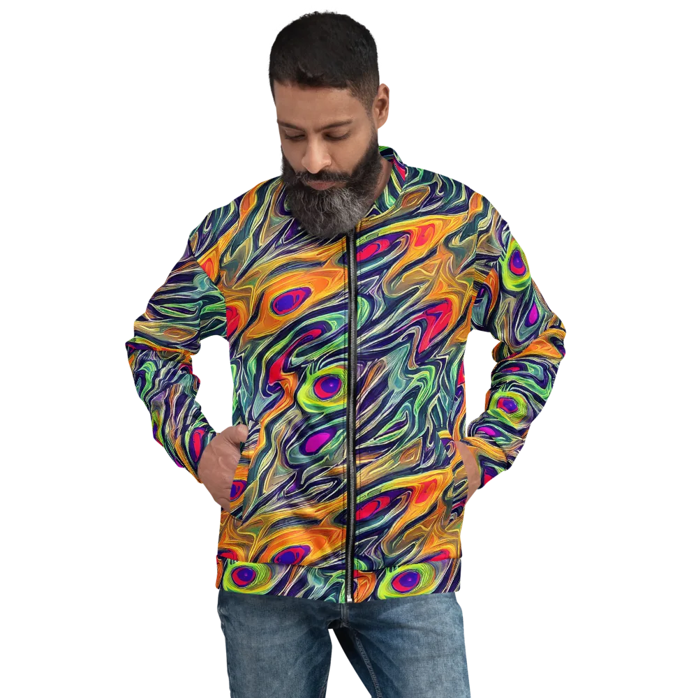 Chromatic Feather on Bomber Jacket — Front