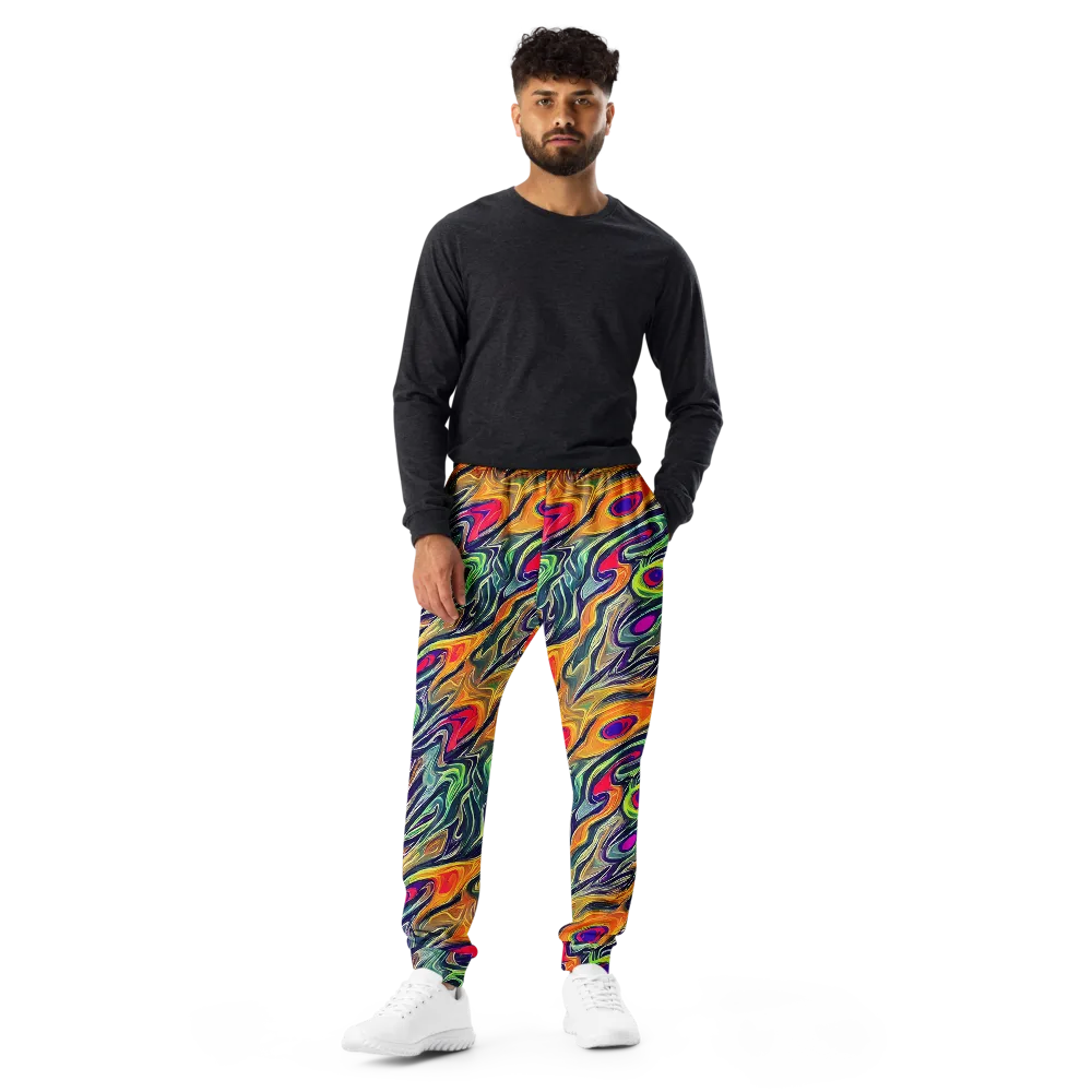 Chromatic Feather on Men's Joggers — Front