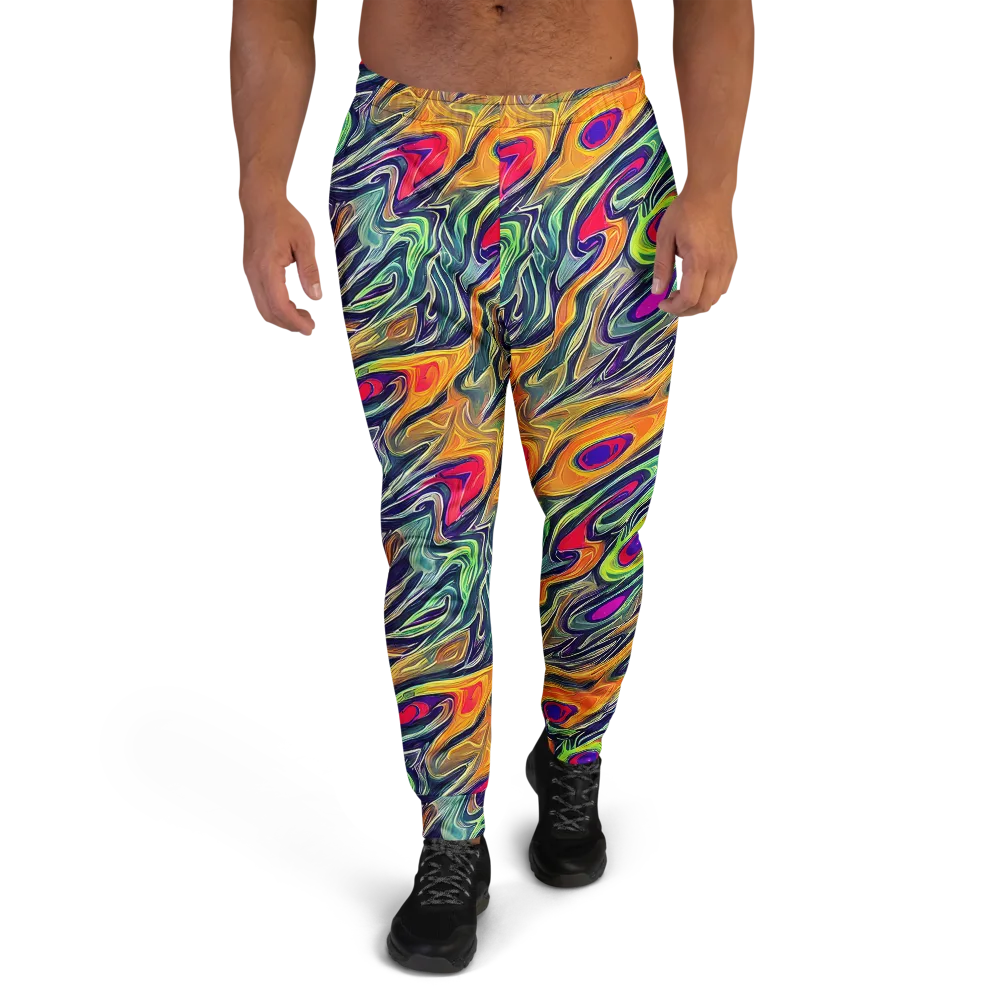 Chromatic Feather on Men's Joggers — Front