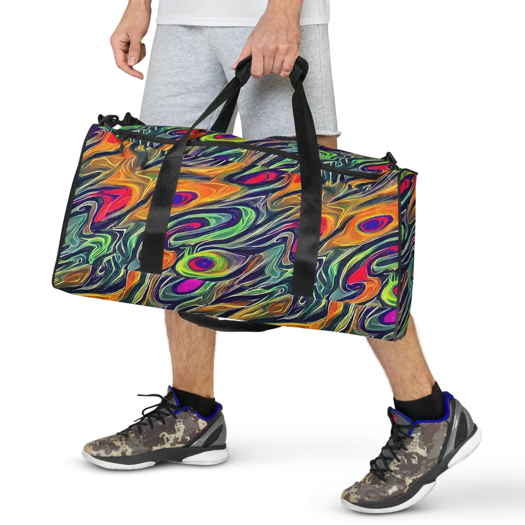 Chromatic Feather on Duffle Bag — Front