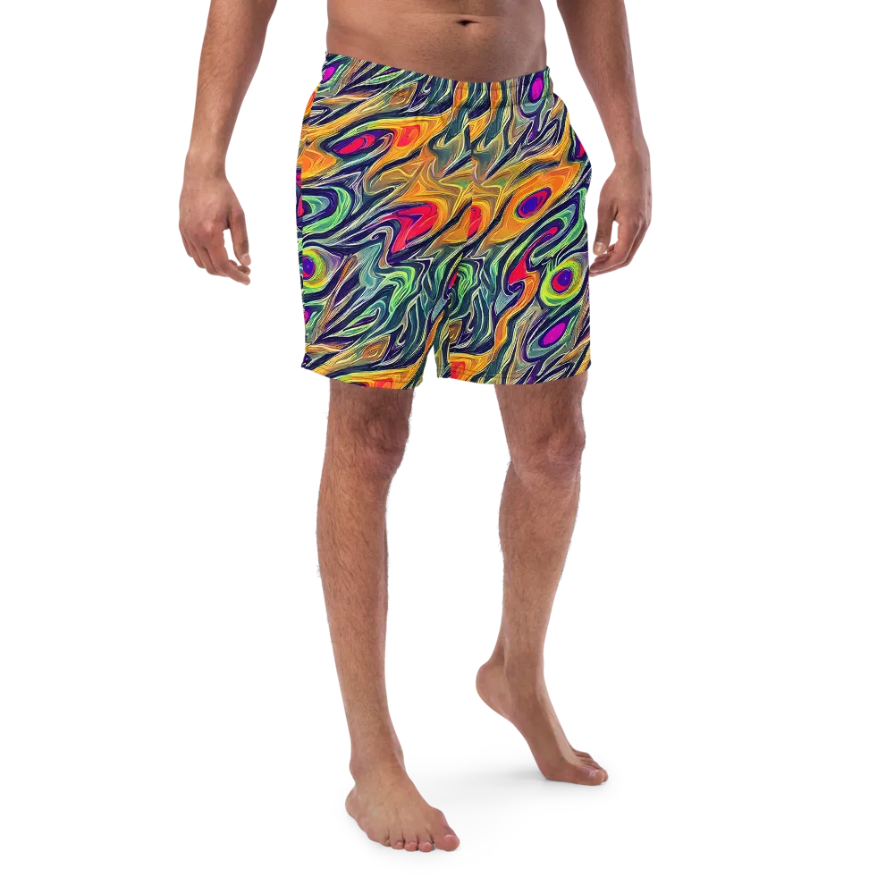 Chromatic Feather on Swim Trunks — Front