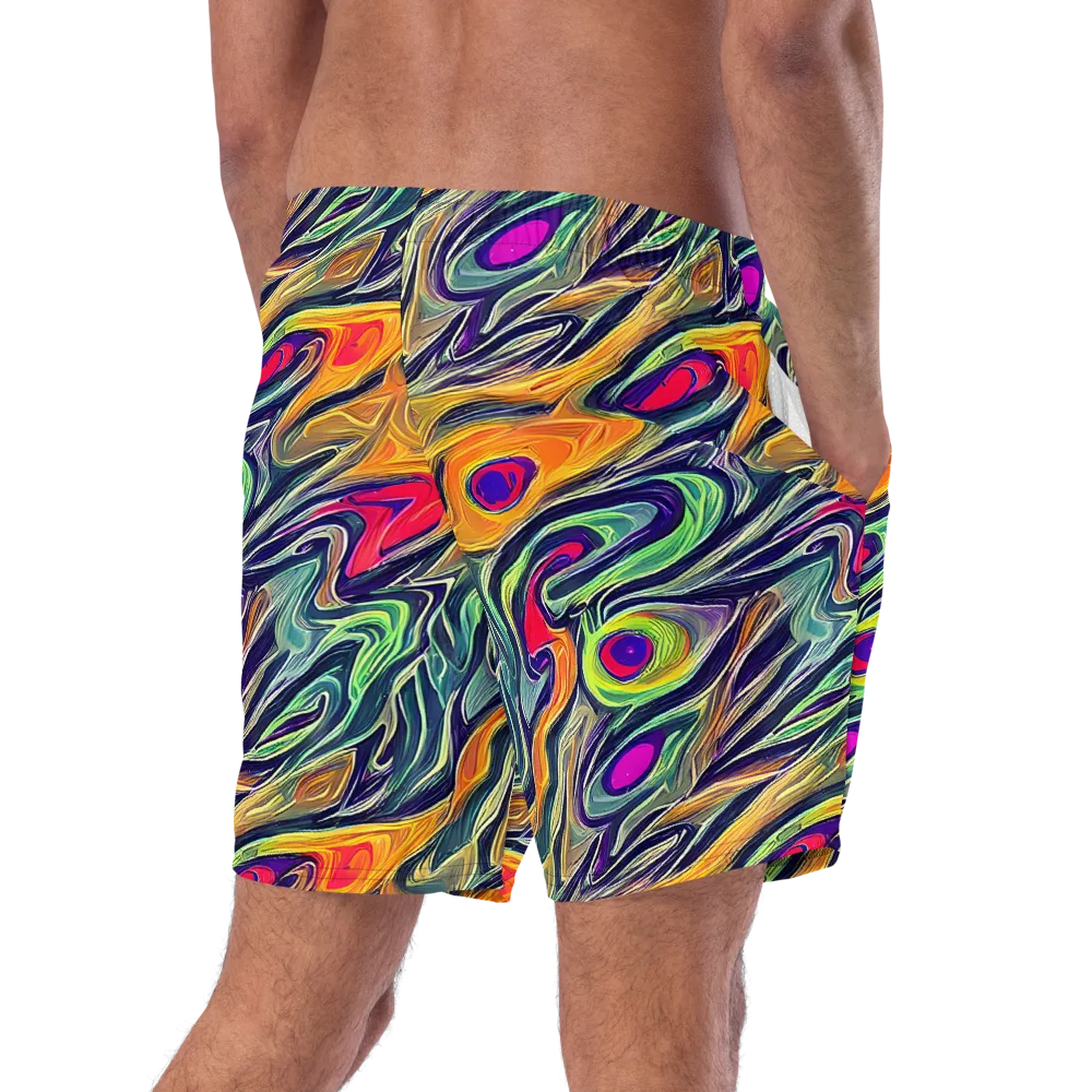 Chromatic Feather on Swim Trunks — Right Back