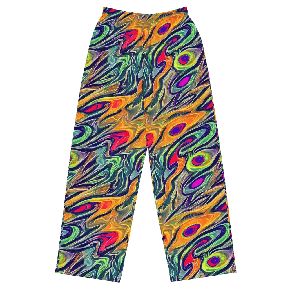 Chromatic Feather on Wide-Leg Pants — Front