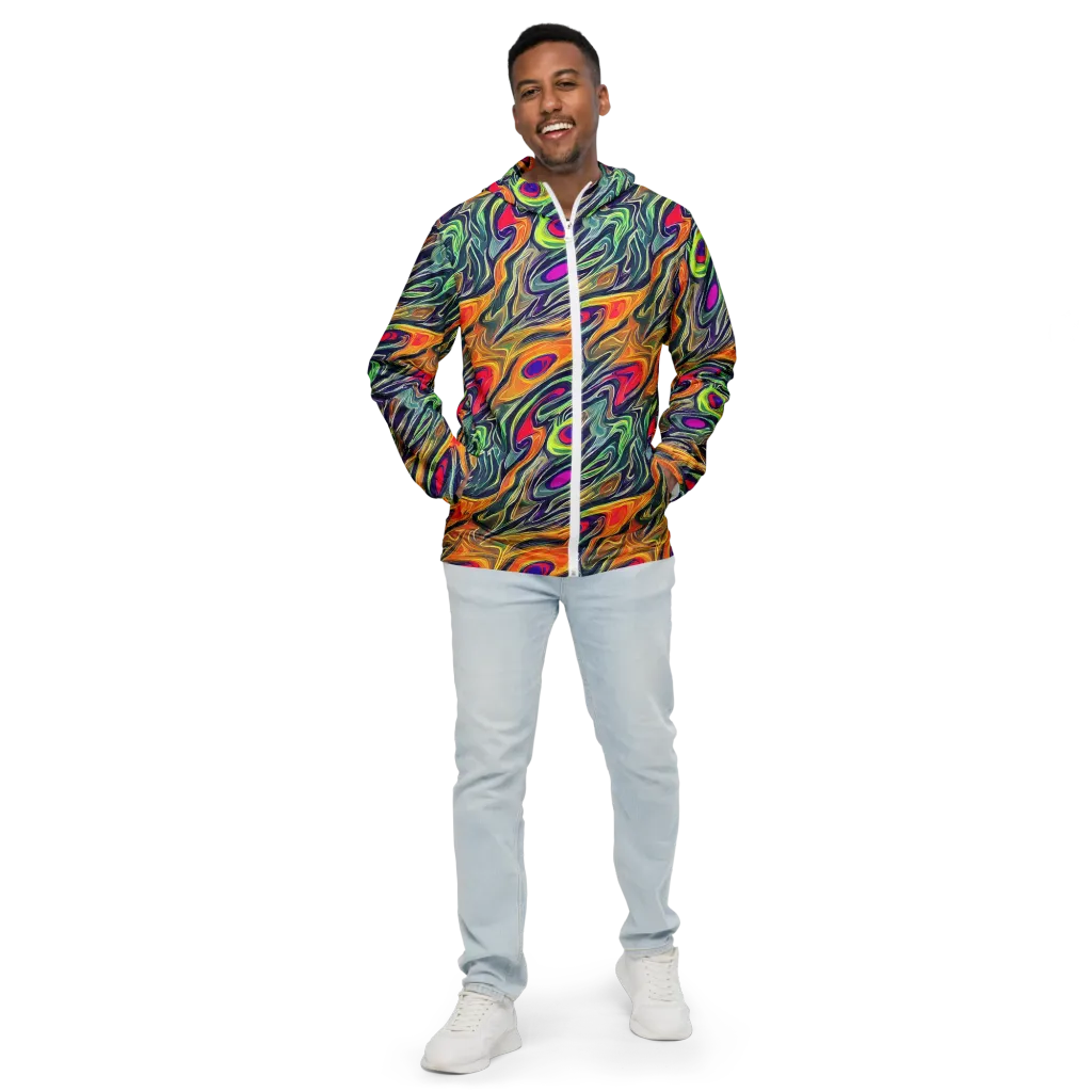 Chromatic Feather on Men's Windbreaker — Front