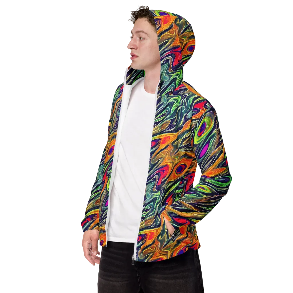 Chromatic Feather on Men's Windbreaker — Left Front