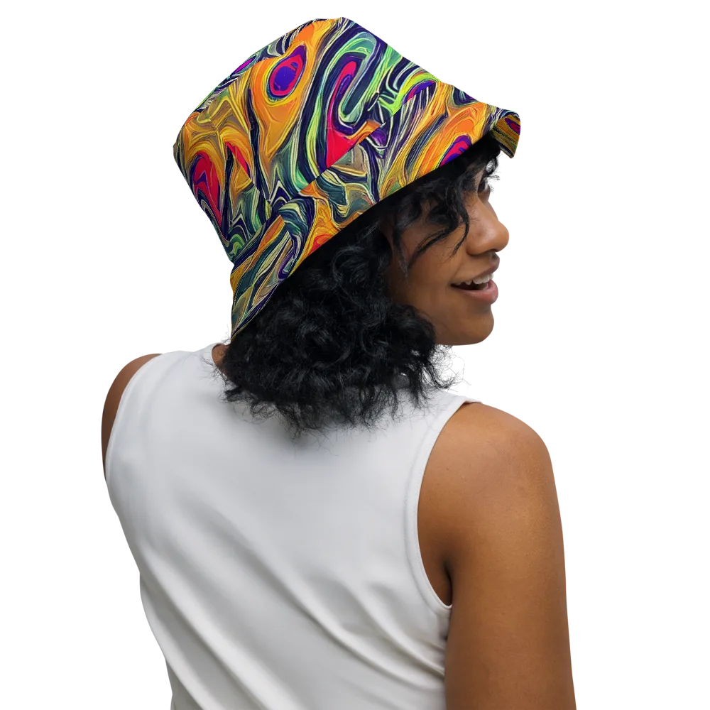 Chromatic Feather on Reversible Bucket Hat — Right Outside