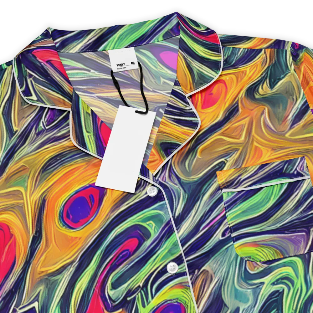 Chromatic Feather on Women's Short Sleeve Pajama Top — Product details