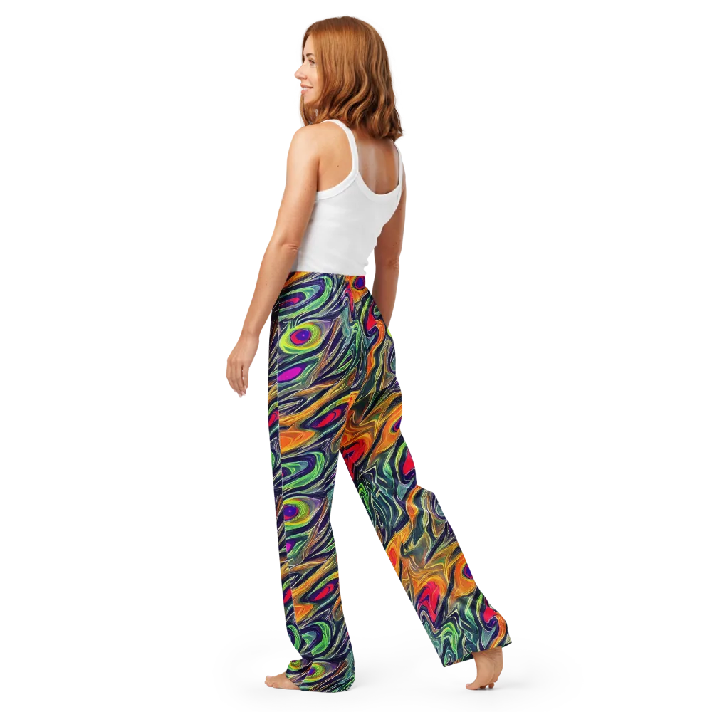 Chromatic Feather on Women's Pajama Pants — Back