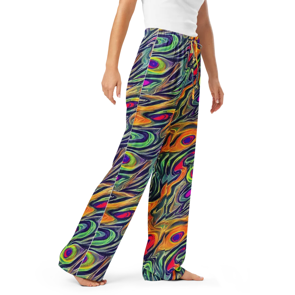 Chromatic Feather on Women's Pajama Pants — Right Front