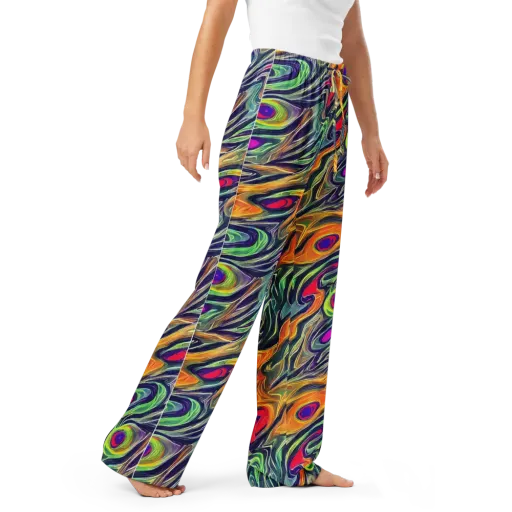 Chromatic Feather on a Women's Pajama Pants