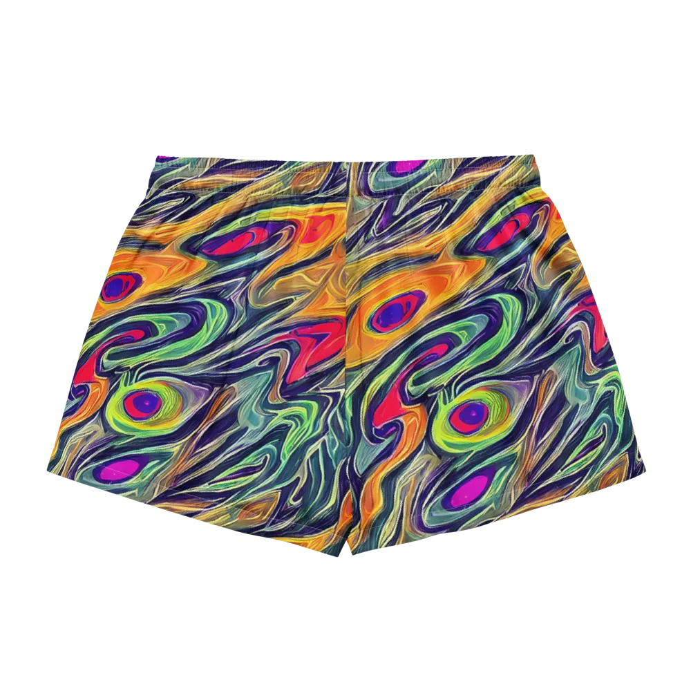 Chromatic Feather on Women's Pajama Shorts — Back