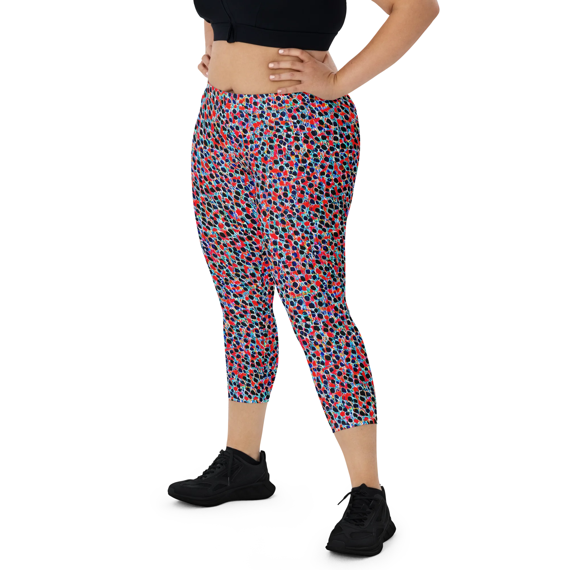 Color Circuit on Capri Leggings — Front