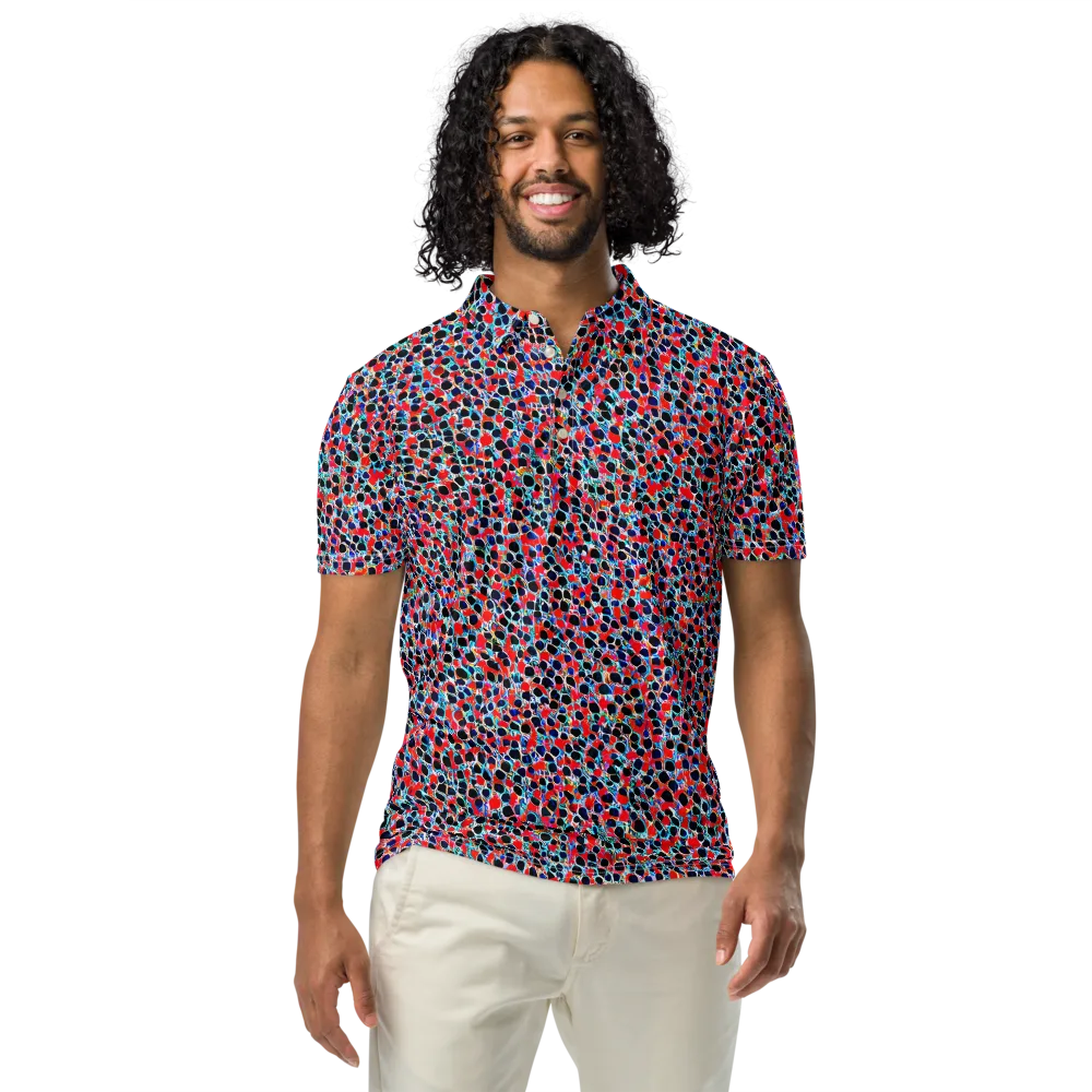 Color Circuit on Men's Slim Fit Polo Shirt — Front