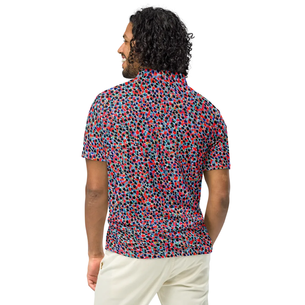 Color Circuit on Men's Slim Fit Polo Shirt — Back
