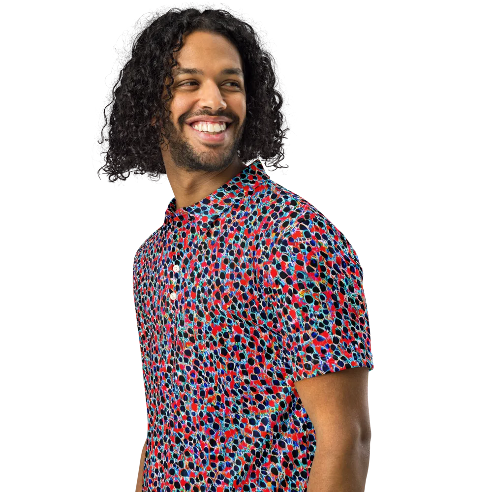 Color Circuit on Men's Slim Fit Polo Shirt — Left Front