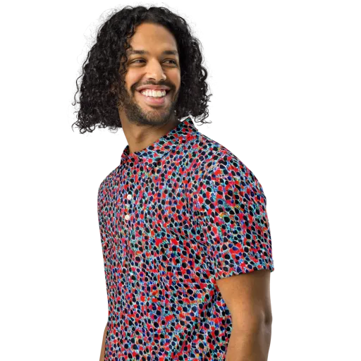 Color Circuit on a Men's Slim Fit Polo Shirt