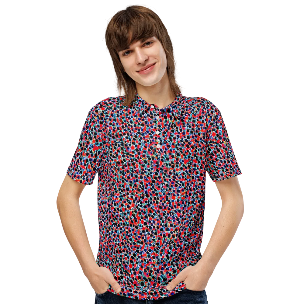 Color Circuit on Men's Slim Fit Polo Shirt — Front