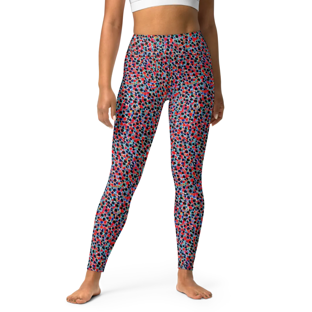 Color Circuit on Yoga Leggings — Front