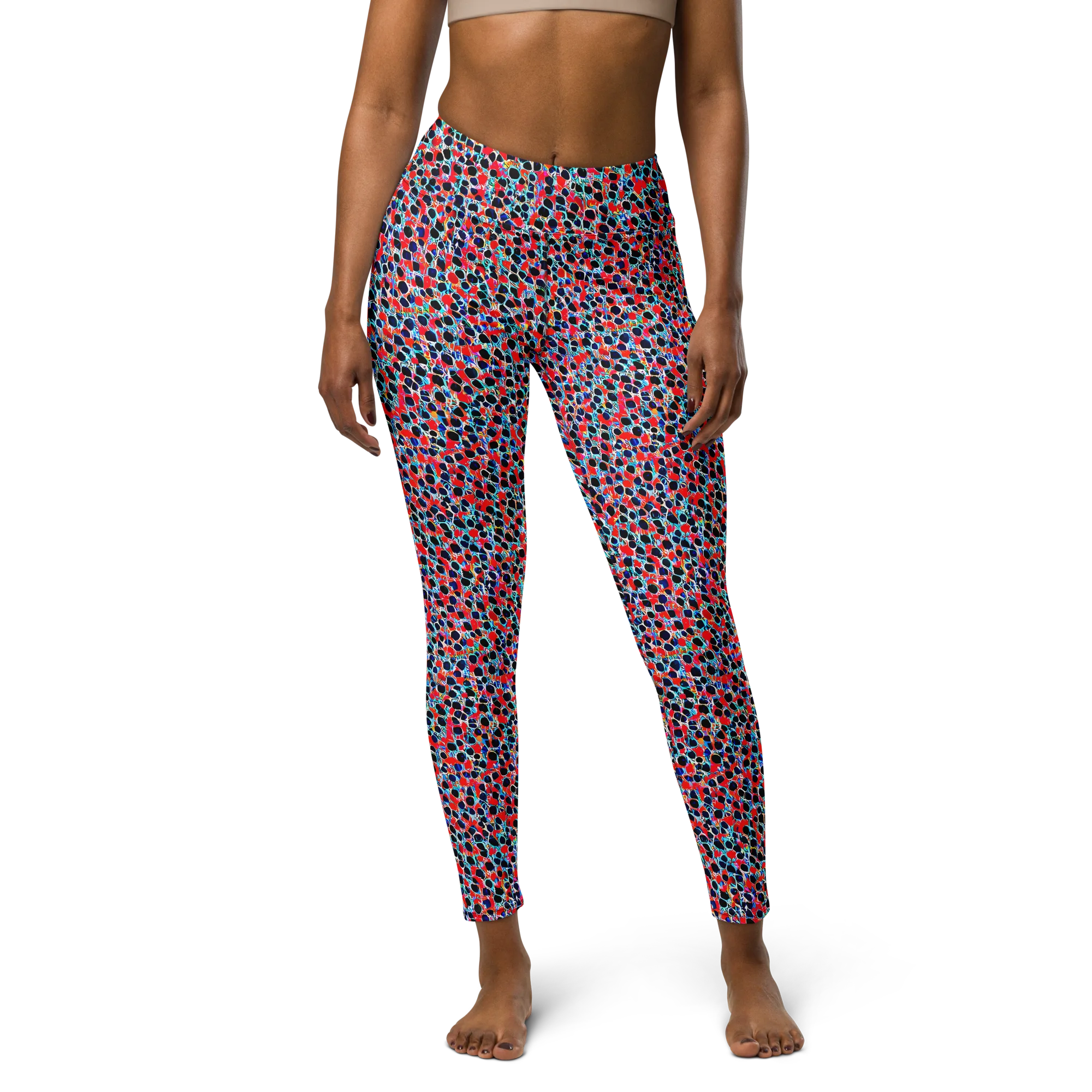 Color Circuit on Yoga Leggings — Front