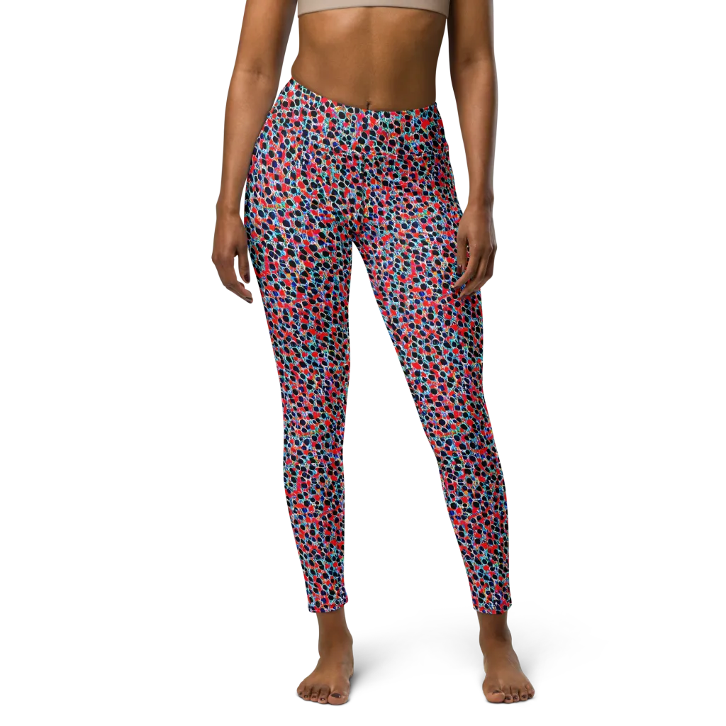 Color Circuit on Yoga Leggings — Front