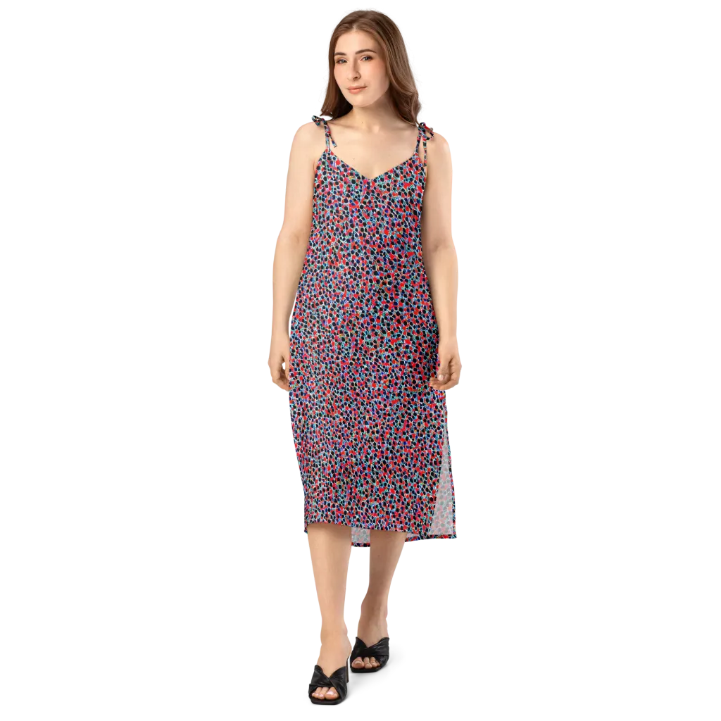 Color Circuit on Slip Dress — Front