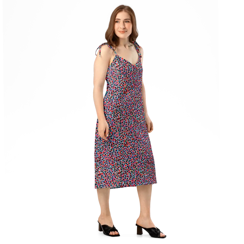 Color Circuit on Slip Dress — Right Front