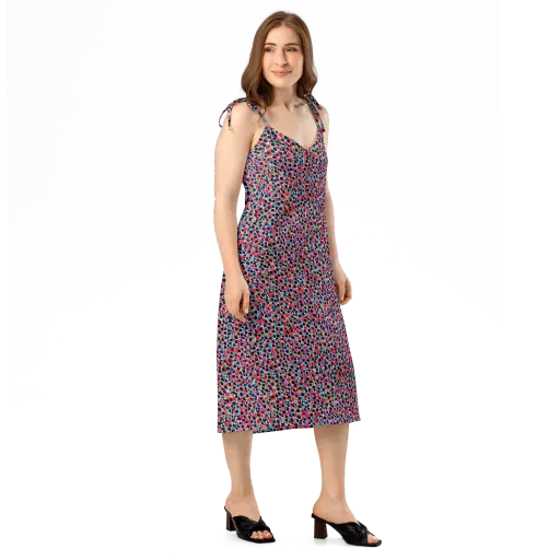 Color Circuit on a Slip Dress