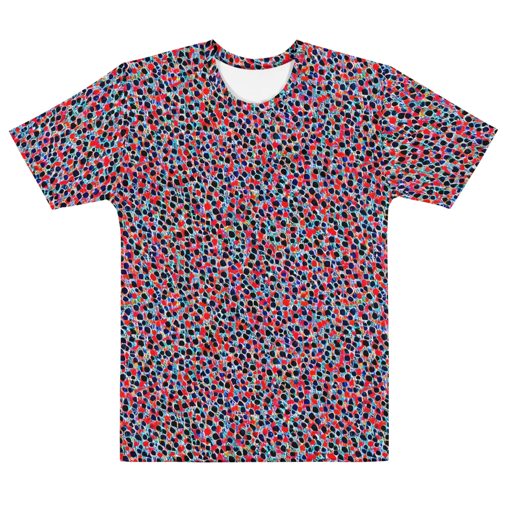Color Circuit on Men's Cotton Crew Neck T-Shirt — Front