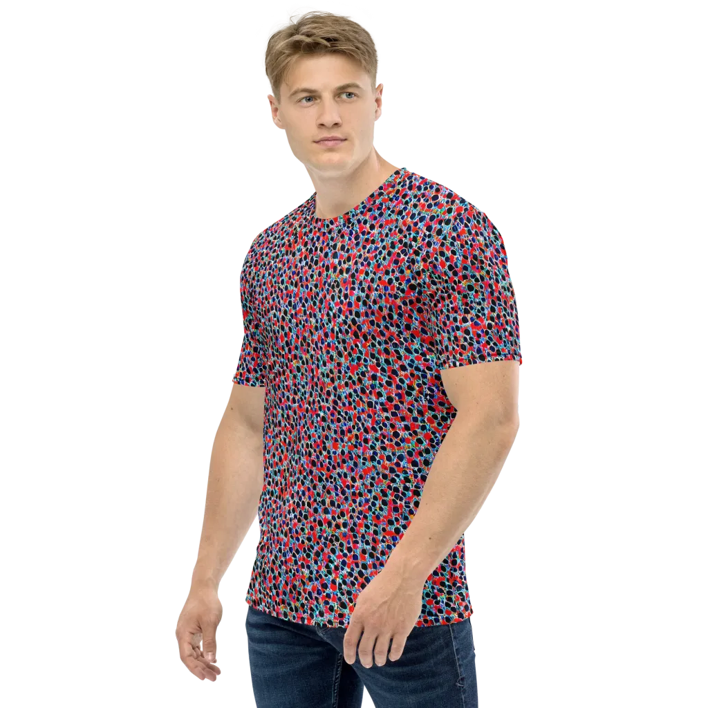 Color Circuit on Men's Crew Neck T-Shirt — Left