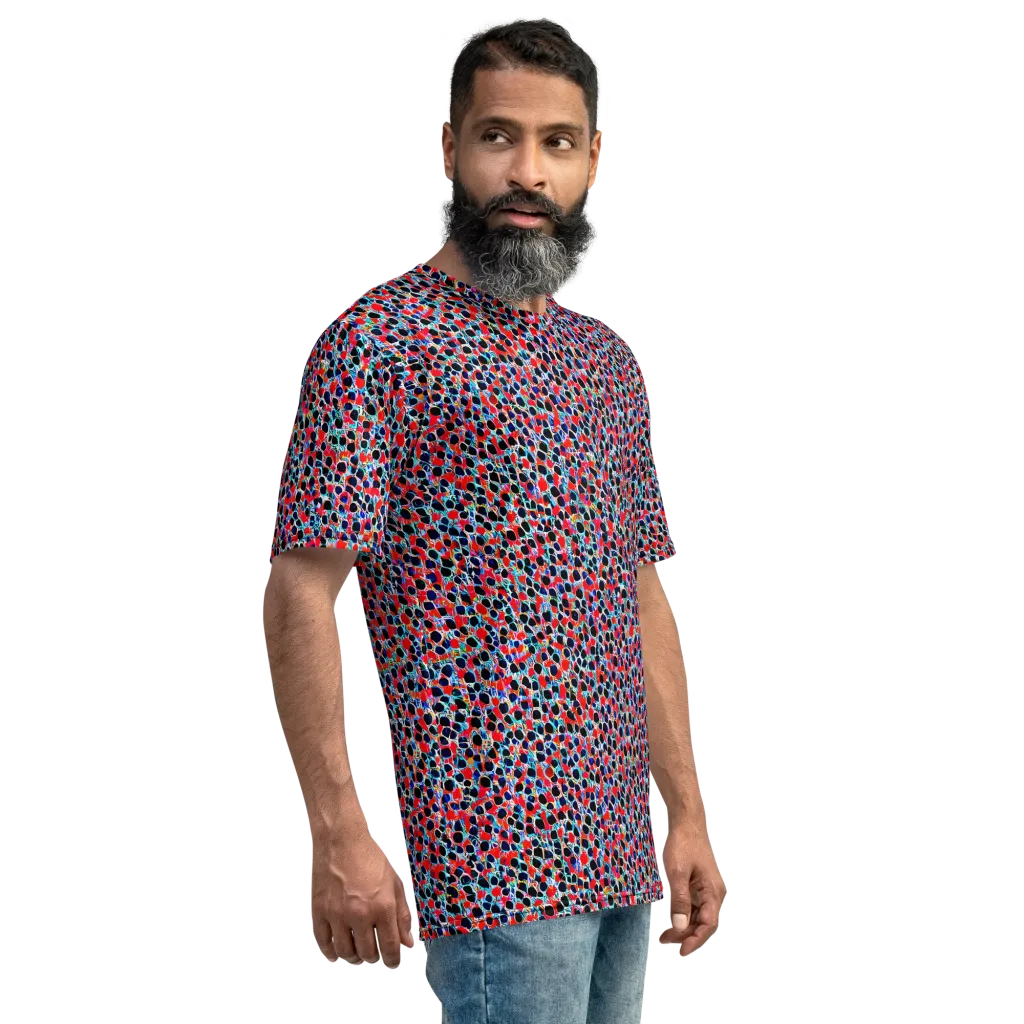 Color Circuit on Men's Crew Neck T-Shirt — Right