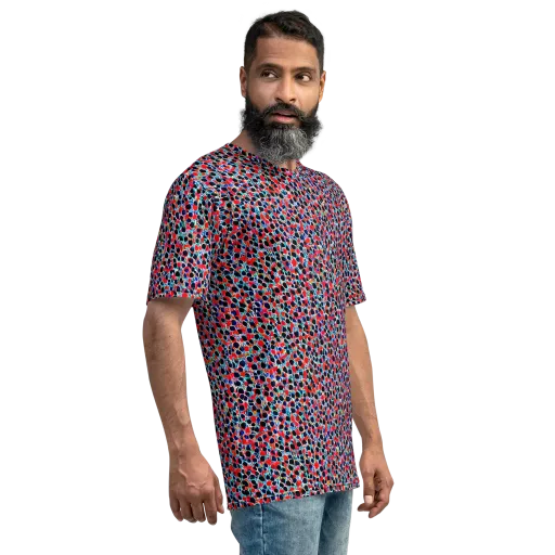Color Circuit on a Men's Crew Neck T-Shirt