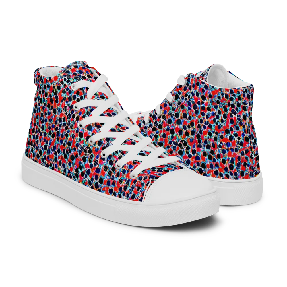 Color Circuit on Men's High Top Canvas Shoes — Right