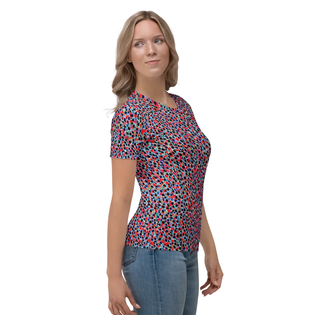 Color Circuit on Women's Crew Neck T-Shirt — Right