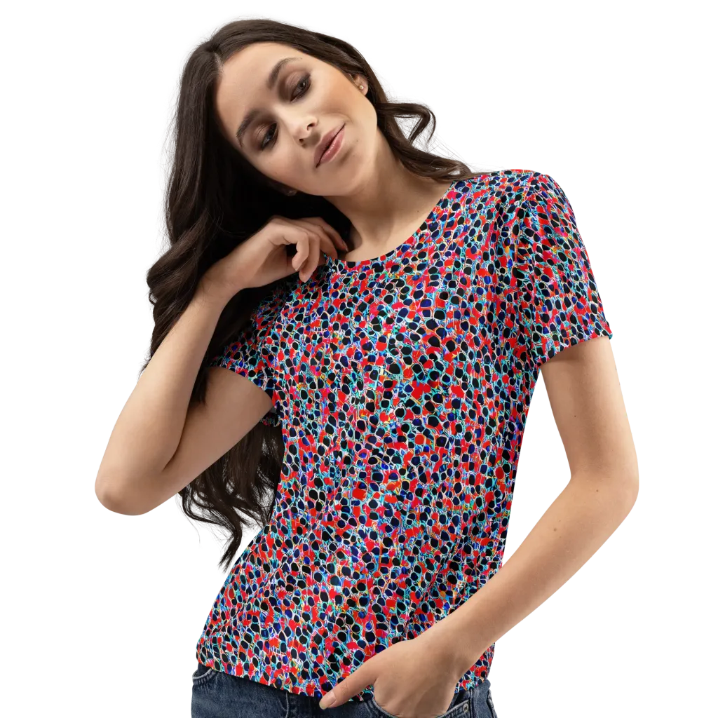 Color Circuit on Women's Crew Neck T-Shirt — Left Front